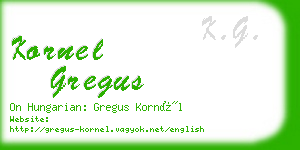 kornel gregus business card